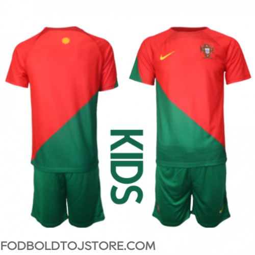 Portugal Hjemmebanesæt Børn VM 2022 Kortærmet (+ Korte bukser)